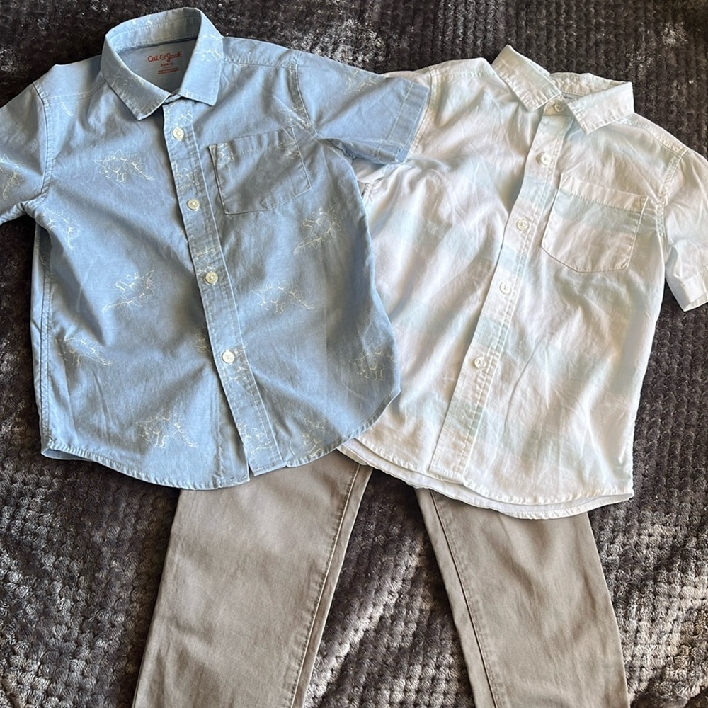 2 Button Down Shirts and Chino Pants